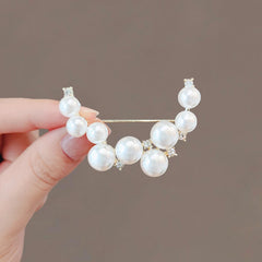 Dospita Natural Freshwater Pearl Imitation Pearl Moon Corsage Brooch Fashion Women Daily Jewelry Accessories Dress sweater Scarf Pin