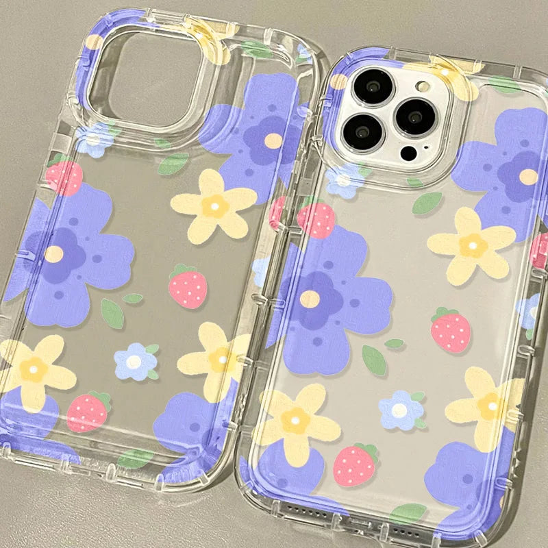 Dospita Silicon Phone Case For Iphone 11 Cases Iphone 13 14 15 Pro Max 12 XR 7 8 Plus X Xs SE 2020 6s  15promax 13promax Flower Covers