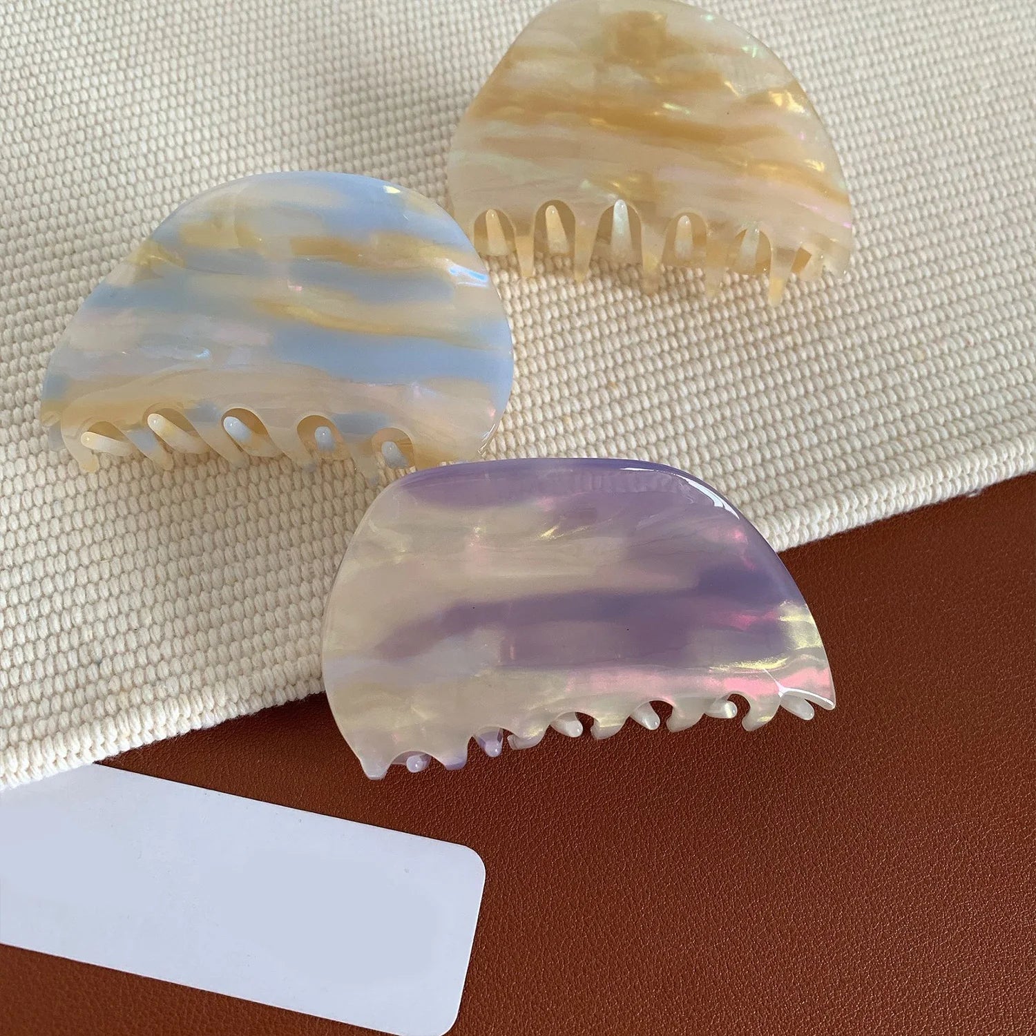 Dospita Shell Shape Hairpins Sweet Shell Acetate Barrettes Elegant Shark Clip Hairdress Hair Styling Tool Aceate Hair Claw