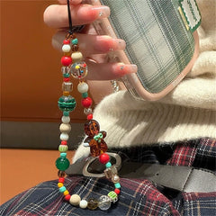 Dospita  -  Cute Christmas Phone Chain Pendant Wrist Strap Anti-lost Lanyard Festival For iPhone Decorative Strap Bracelet Phone Accessories