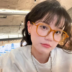 Dospita Japan Sweet Caramel Glasses Frame Women Lovely Ins No Makeup Plain Glasses Men Eyewear Cute Decorative Computer Glasses