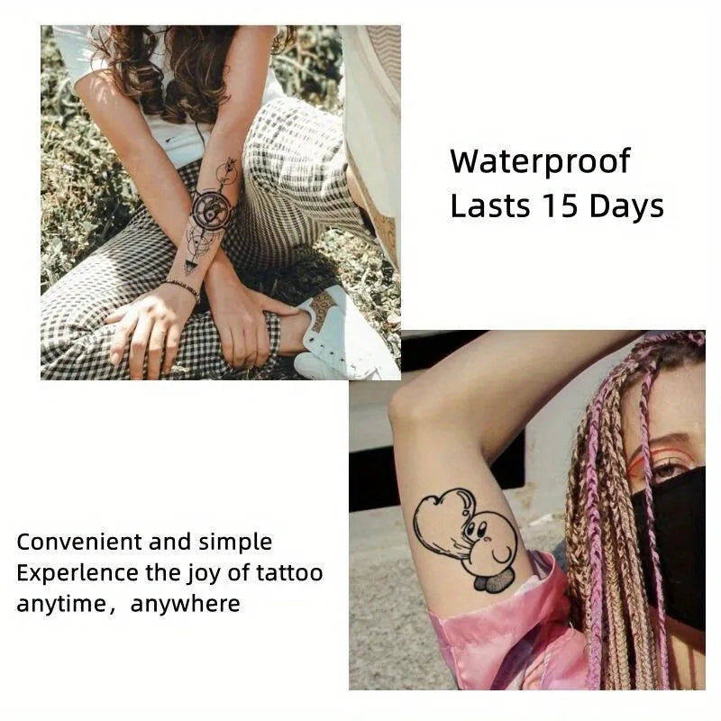 Dospita  -  1 Sheet Spider Tattoo Sticker Waterproof and Long-lasting Temporary Tattoo