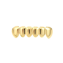 Dospita Plated Hippop Teeth Fashiona Personality Halloween Tiger Teeth Vampire Smooth Tooth Decoration Golden Silver Punk Teeth