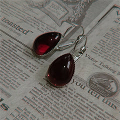 Dospita Gothic Vampire Blood Red Earrings for Women Girls Fashion Mystery Witch Jewelry Accessories Gift Red Drop Crystal Magic Earrings