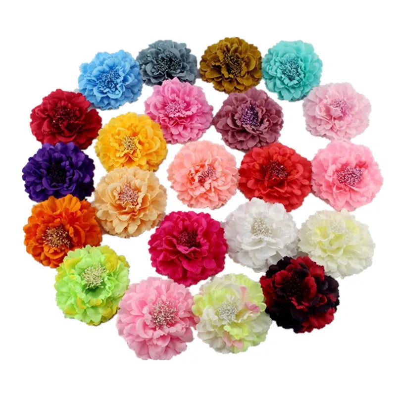 Dospita Sweet Hairgrip Simulated Peony Hairpin Seaside Duckbill Barrettes Artificial Flower Headpiece Artificial Rose Hairclip