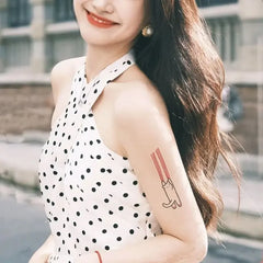 Dospita  -  Cute Cat Temporary Tattoos for Women Arm Back Cartoon Waterproof Tattoo Stickers Sexy Art Lasting Kitten Scratch Fake Tattoo