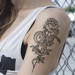 Dospita  -  10pcs Realistic Snake Waterproof Temporary Tattoo Sticker Tribal Cobra Mamba Serpent For Women Men Sleeve Body Art Fake Tattoo