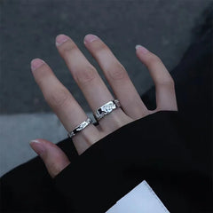 Dospita Trendy Exaggerated Ring Punk Simple Style Female Cool Design Finger Creative Women Gold Silver Color Jewelry Gift Hot