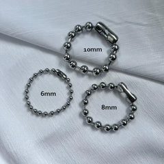 Dospita  -  6mm 8mm 10mm Stainless Steel Bracelet For Men Women Beads Bracelet Grunge Chunky Ball Chain Bracelet Y2K Punk Style Jewelry