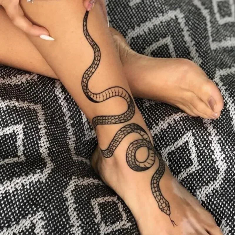 Dospita  -  1 sheet Snake Tattoo Stickers Unisex Temporary Tattoo Waterproof Fake Tattoo 2-5 Days