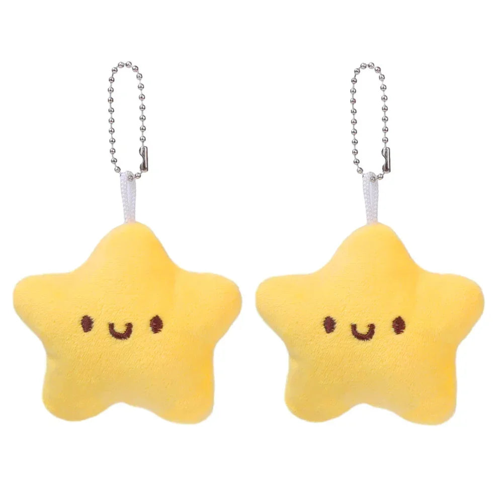 Dospita  -  1-3pcs Squeezing Little Star Doll Plush Pendant Yellow Plush Pendant Cute Keychain Squeaking Endorsement Bag Cute Doll Key Ring