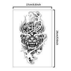 Dospita  -  Demon Mask Waterproof Temporary Tattoo Sticker, Long-lasting Waterproof for 1-2 weeks, Realistic Semi-Permanent Fake Tattoo