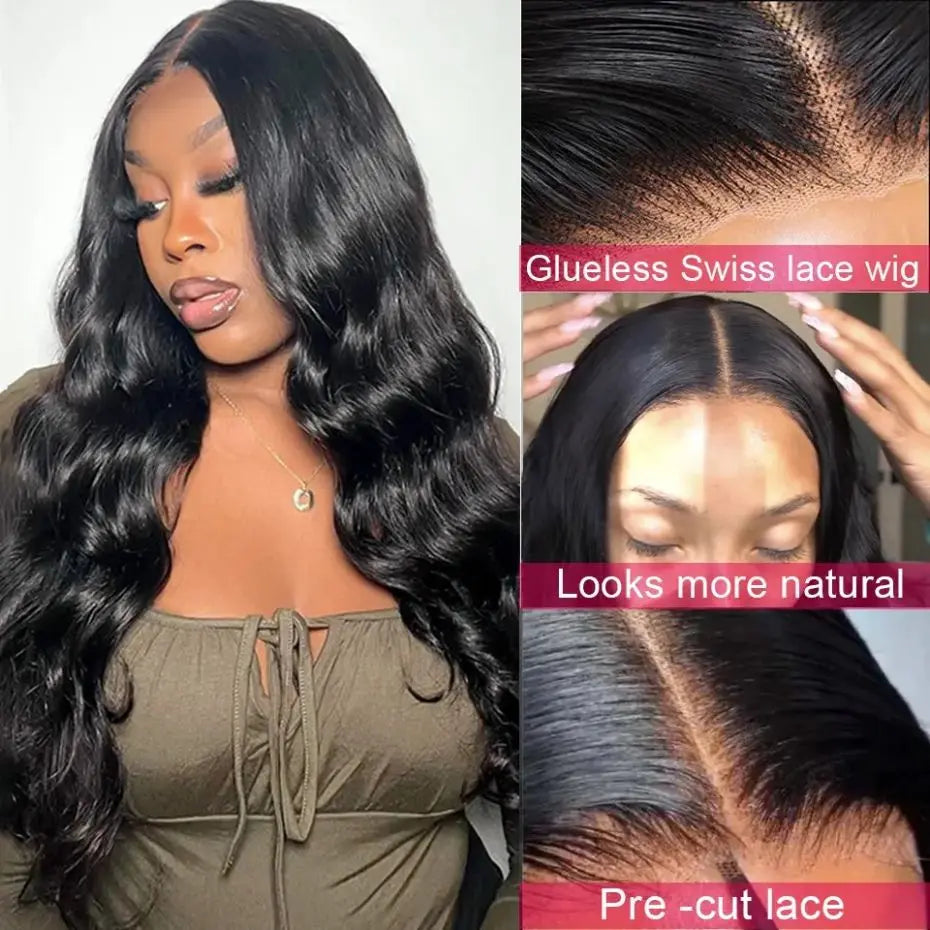 Dospita Glueless Body Wave Wig Human Hair Ready To Wear 5x5 6x4 HD Lace Closure Wigs Brazilian Wear And Go Pre Cut Hairline Lace Wigs