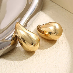 Dospita  -  Modern Jewelry New Gold Color Plated Chunky Dome Teardrop Earrings For Women Girl Gift Hot Sale Popular Ear Accessories