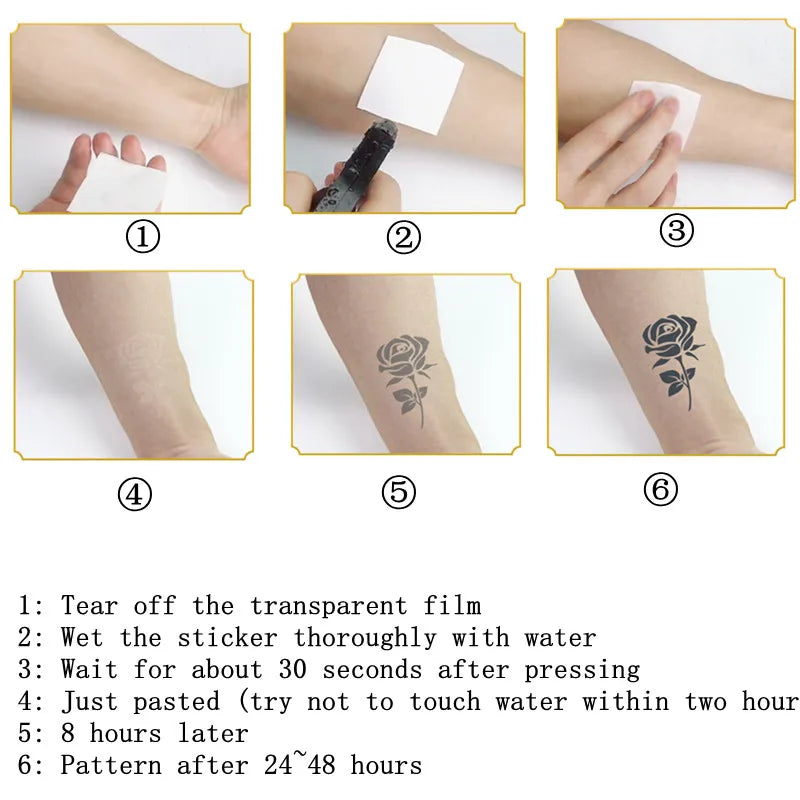 Dospita  -  15 Days Tattoo Waterproof Temporary Tattoo Stickers Cute Fake Tattoos