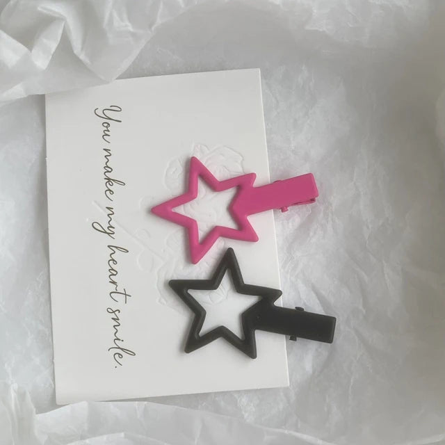 Dospita  -  3PCS Y2k Aesthetics Pentagram Star Hairpin for Women Sweet Girl's Charm Hair Clip Barrettes Harajuku Fashion Hair Accessories