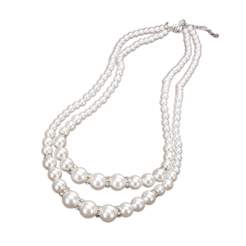 Dospita  -  Double Layer Necklace Beads Necklaces Pearls Necklaces Women Pearls Neck Jewelry