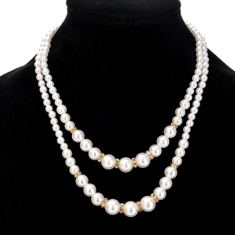 Dospita  -  Double Layer Necklace Beads Necklaces Pearls Necklaces Women Pearls Neck Jewelry