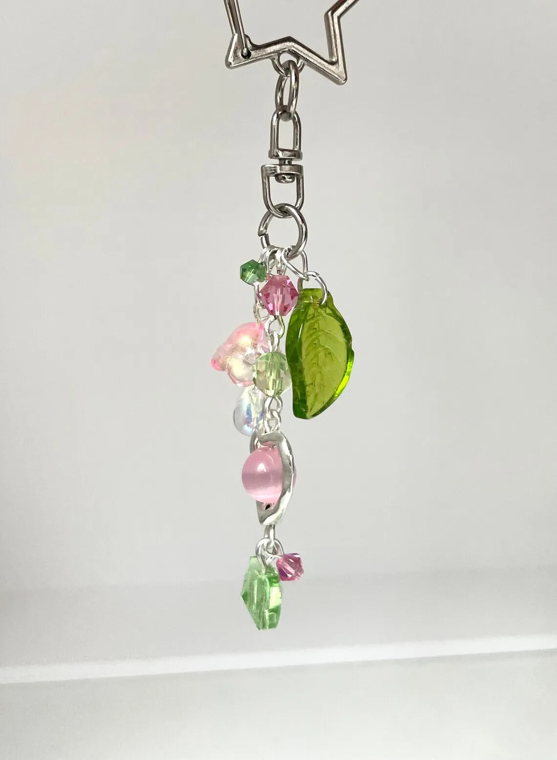 Dospita  -  TXT TEMPTATION inspired beaded keychain | moa gift | KPOP accessories | handmade beaded keychain | pink and green keychain