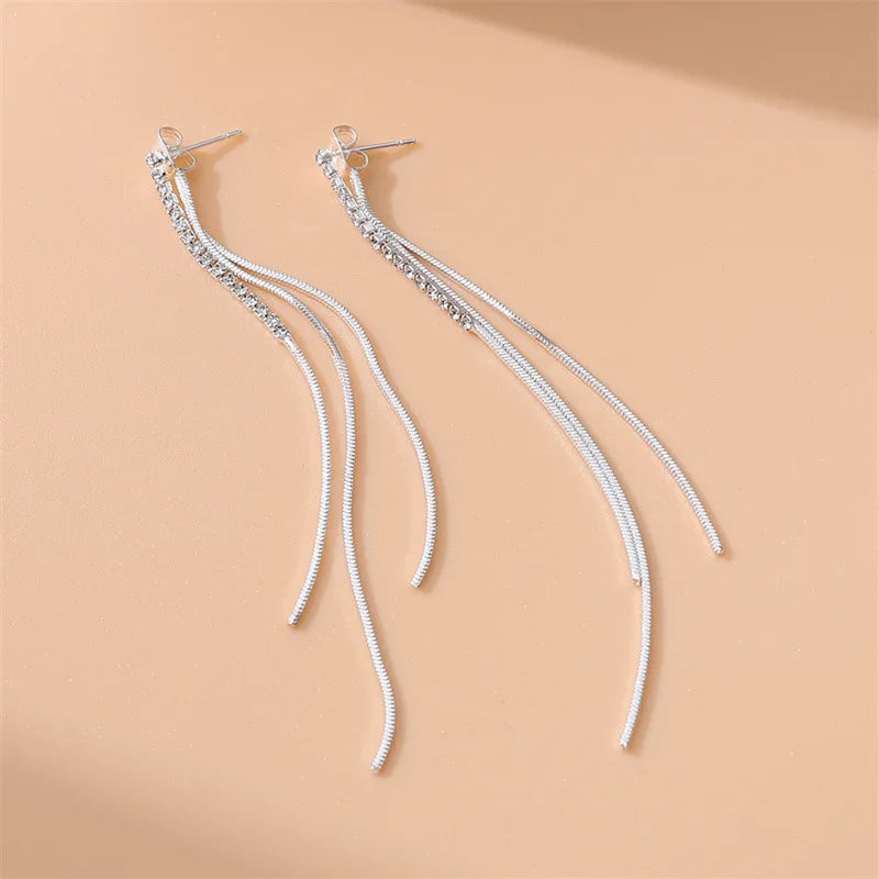 Dospita  -  Exquisite Drop Ear Line Long Hanging Earrings For Women Fashion Design With Jewelry Accessories