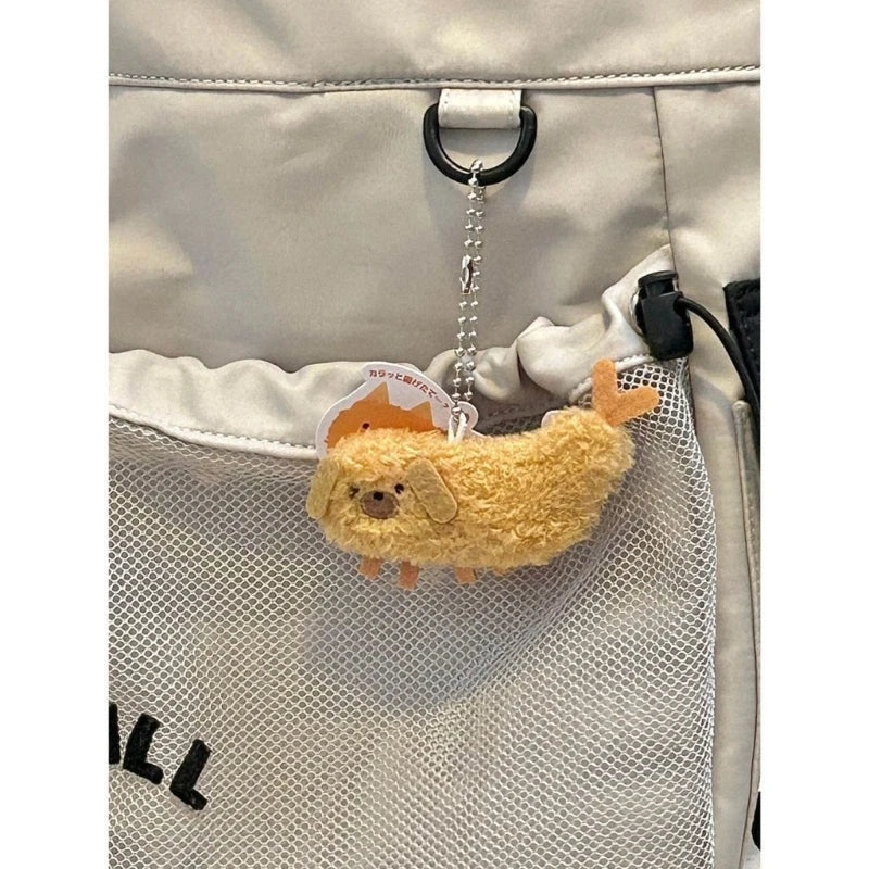 Dospita  -  Dog Fried Shrimp Puppy Backpack Pendant Keychain Birthday Gift for Boys Girl