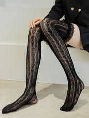 Dospita 1 pair of new Lolita stockings lace stockings Lolita knee high JK girls thigh stockings Cos knee high stockings