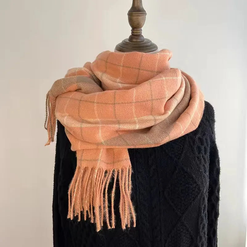 Dospita  -  Fashion winter plaid scarf female autumn and winter everything new British classic imitation cashmere  plaid sha