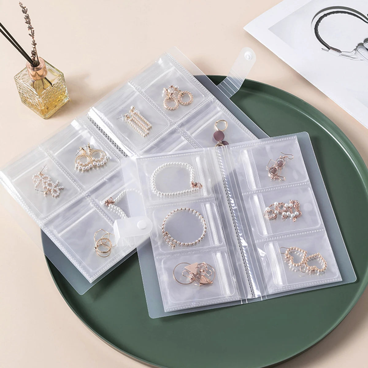 Dospita Jewelry Storage Book Fashion Fine Jewelry Display Anti-oxidation Bags Desktop Drawer Earrings Jewelry Organizer Packaging Box