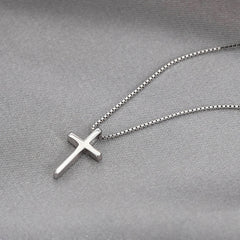 Dospita Simple Cross Pendants Necklaces Women Silver Color Chain Choker Necklace Female Bohemian Metal Jewelry Collares