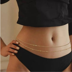 Dospita  -  Bikini Sexy Multilayer Beads Belly Chains For Women Silver Gold Color Beach Party Seasides Waist Body Chain Jewlery Accessory