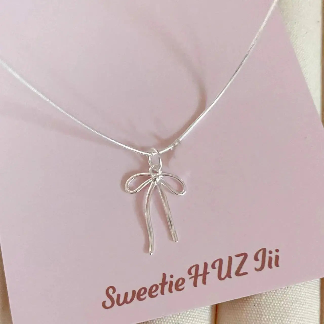 Dospita  -  Exquisite Clavicle Chain Elegant Scrub Bow Pendant Necklace For Women Girls Temperament Collar Chain Korean Student