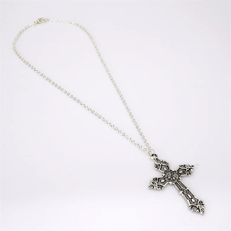 Dospita Vintage Crosses Pendant Necklace Goth Jewelry Accessories Gothic Grunge Chain Y2k Fashion Women Cheap Things Free Shipping Men