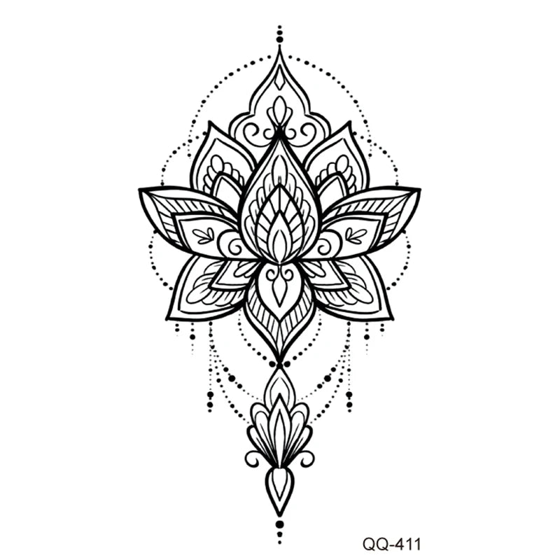 Dospita  -  Small Waterproof Temporary Tattoo Sticker Dream Catcher Snake Flower Star Moon Women Body Art Wrist Neck Kids Fake Mini Tatoo