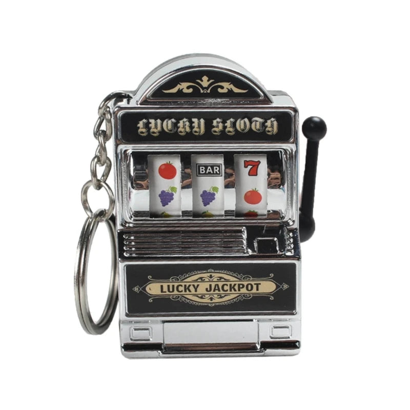 Dospita  -  Fruit Slot Machine Keychain Lucky Charm Jackpot Keychains Mini Casino Pendant Bag Charm Novelty Gifts for Kids Adults