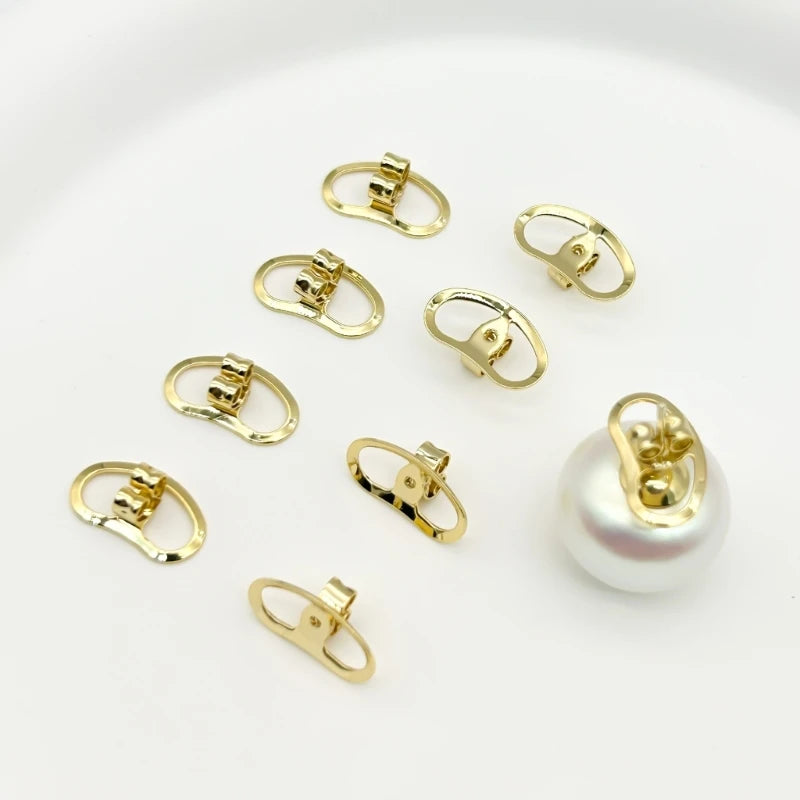 Dospita  -  4pcs Big Earring Lifters Metal Earring Stoppers Backings Pierced Safety Ear Back