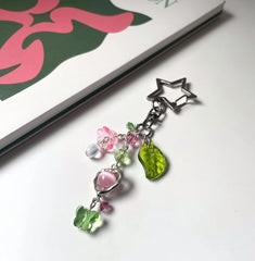 Dospita  -  TXT TEMPTATION inspired beaded keychain | moa gift | KPOP accessories | handmade beaded keychain | pink and green keychain