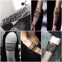 Dospita  -  9pcs Arm Ring Tattoo Appliques Waterproof Temporary Tattoo on Arm