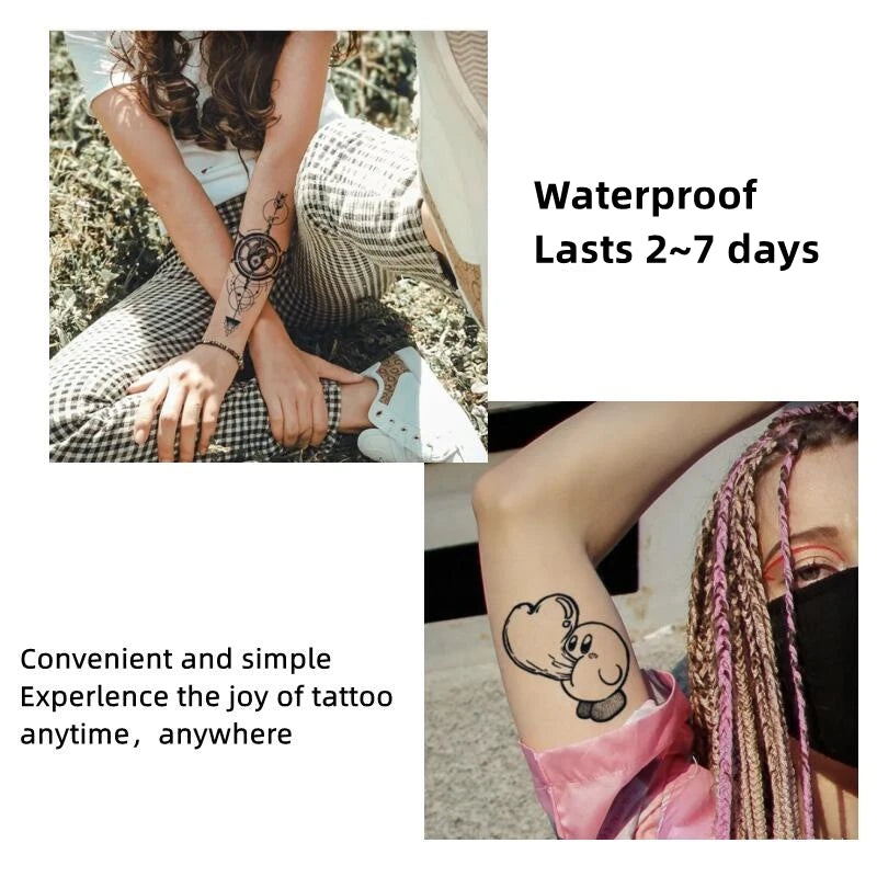 Dospita  -  1 Sheet Flower Bird Tattoo Sticker Waterproof Lasting Temporary Tattoo