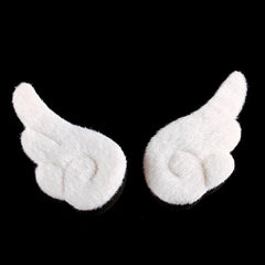 Dospita 2Pcs/Set Angel Wings Hairpin Halloween Plush White Wing Headdress