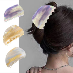 Dospita Elegant Shark Clip Shell Shape Hairpins Sweet Shell Acetate Barrettes Hairdress Hair Styling Tool Makeup Bath Hair Accessories