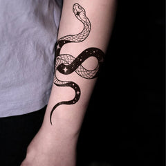 Dospita  -  10pcs Realistic Snake Waterproof Temporary Tattoo Sticker Tribal Cobra Mamba Serpent For Women Men Sleeve Body Art Fake Tattoo