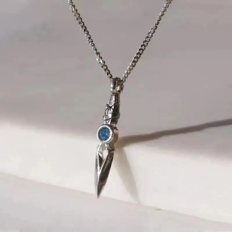 Dospita Jett Knife Necklace Gamer Necklace For Women Men Fashion Gamer Jewelry Valorant Accessories Knife Pendant Necklace Gift For Her