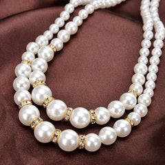 Dospita  -  Double Layer Necklace Beads Necklaces Pearls Necklaces Women Pearls Neck Jewelry