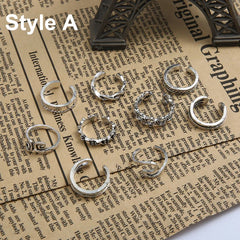 Dospita  -  9pcs Knuckle Foot Rings for Women Retro Hollow Sexy Open Adjustable Toe Ring Boho Trend Summer Beach Foot Jewelry Accessories