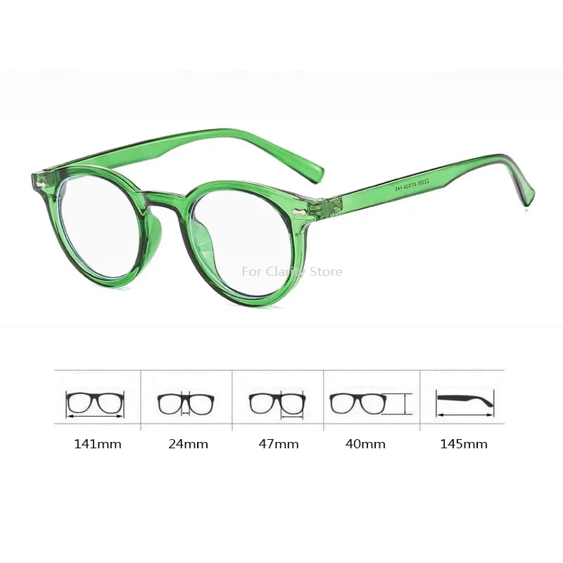 Dospita Korea Retro Cute Round Glasses Frame Women Lovely Ins No Makeup Plain Glasses Men Eyewear Cute Decorative Computer Glasses