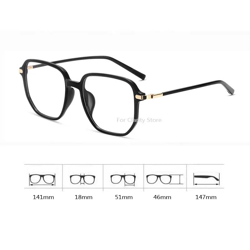 Dospita Retro TR Large Glasses Frame Girl Ins No Makeup Plain Glasses Men Eyewear Cute Decorative Computer Glasses