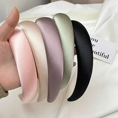 Dospita  -  Hairbands for Girls Fashion Satin Silk Hair Bands for Women Hair Accessories Sponge Headband High Quality Hair Accessories