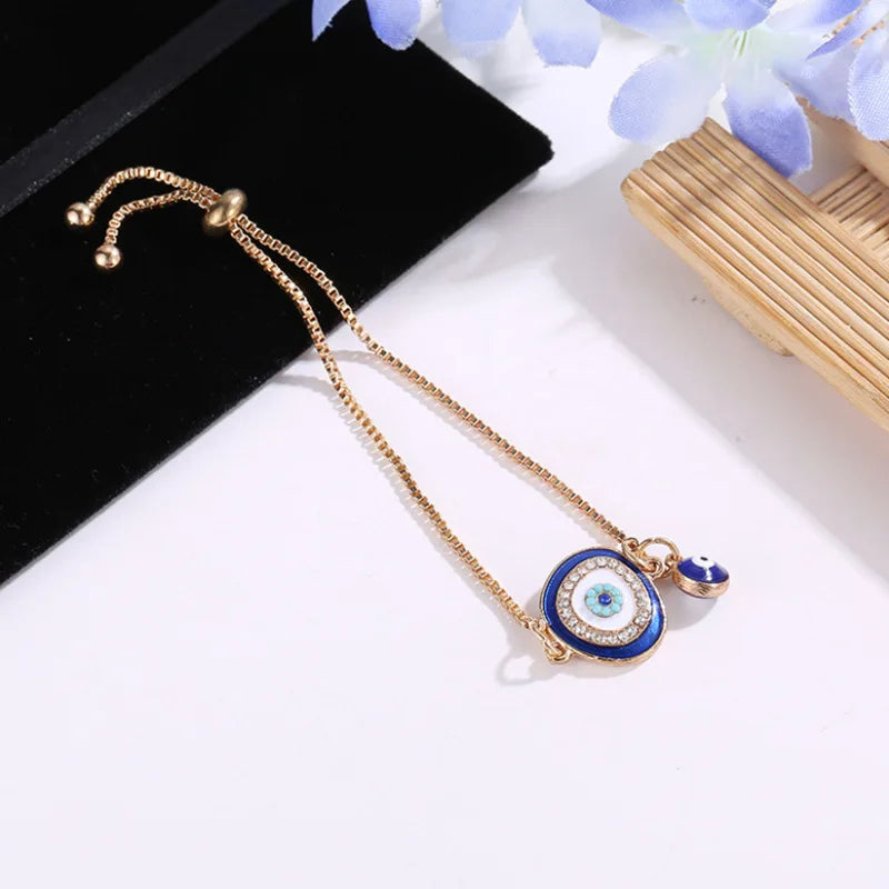 Dospita Fashion Evil Eyes Bracelet for Women Devil's Eye Charm Adjustable Bracelets Party Blue Eye Jewelry Accessories