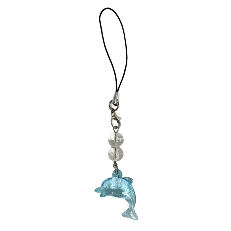 Dospita  -  Blue Dolphin Phone Hangings Jewelry Pendant for Phone and Key Decoration