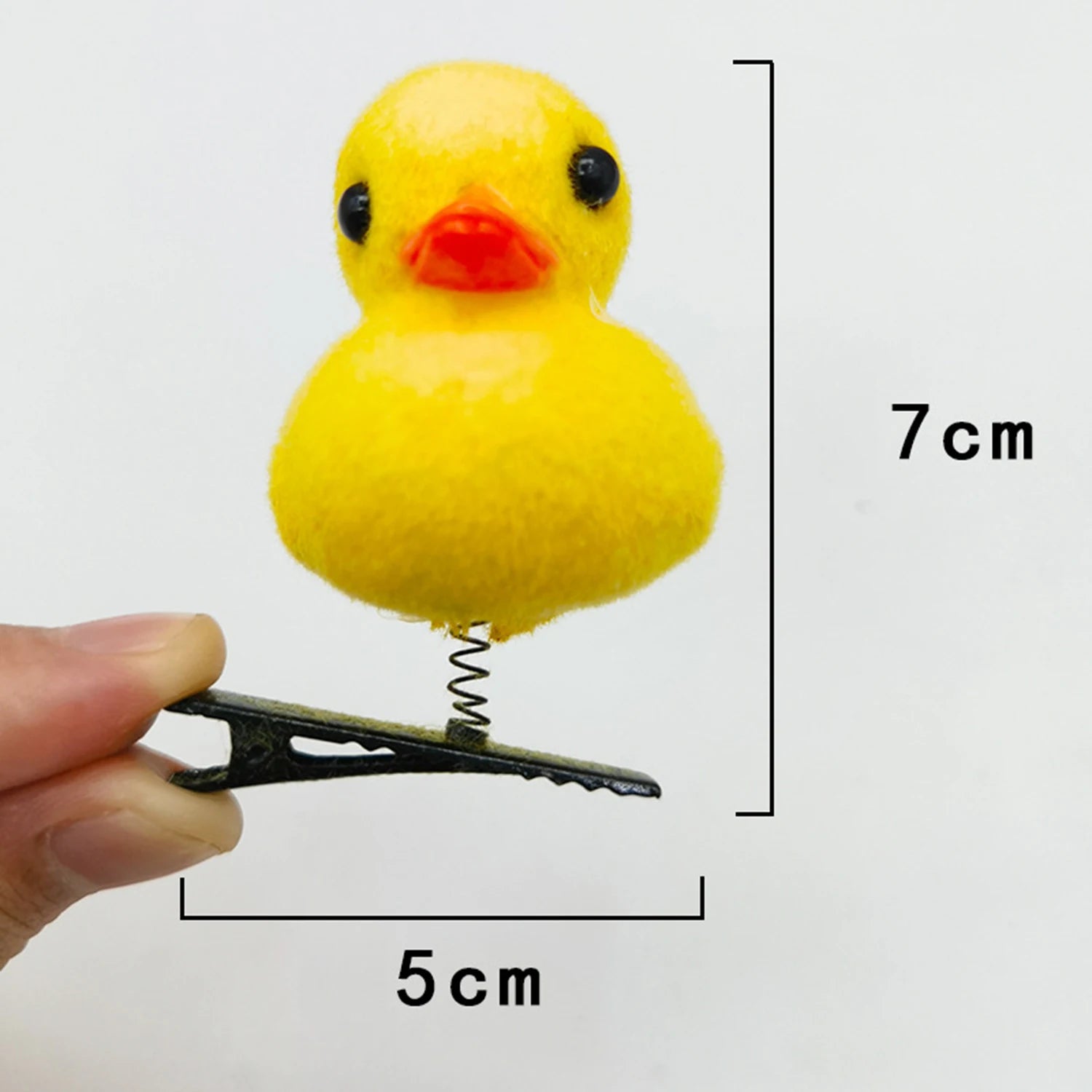 Dospita 1Pc Cartoon Funny Children 3D Little Yellow Duck Plush Hairpin Fashion Animal Duckbill Clip Accessories Headwear